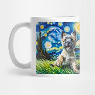 Starry Cairn Terrier Dog Portrait - Pet Portrait Mug